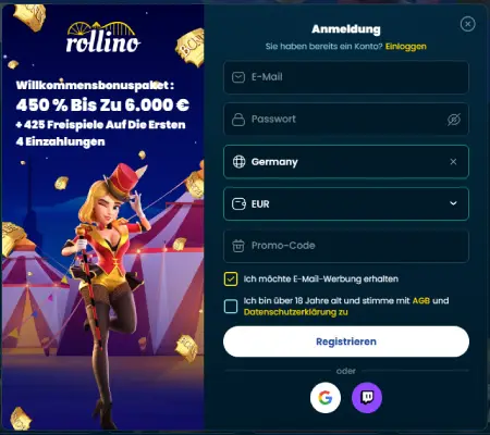 Rollino Registration